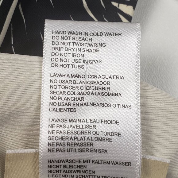 Michael Kors Black Sonoran Palm Logo Ring Halter One-Piece Swimsuit Size 8 NWT - Picture 7 of 16